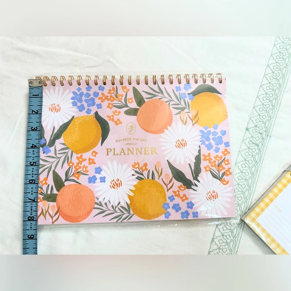 NWT Elūm Designs Stationery Planning Trio Set - Citrus Florals - Set of 3